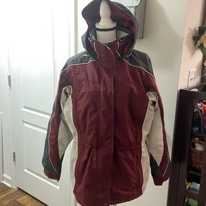 Columbia Sportswear Core Interchange  Winter Jacket M Zip Hood Medium